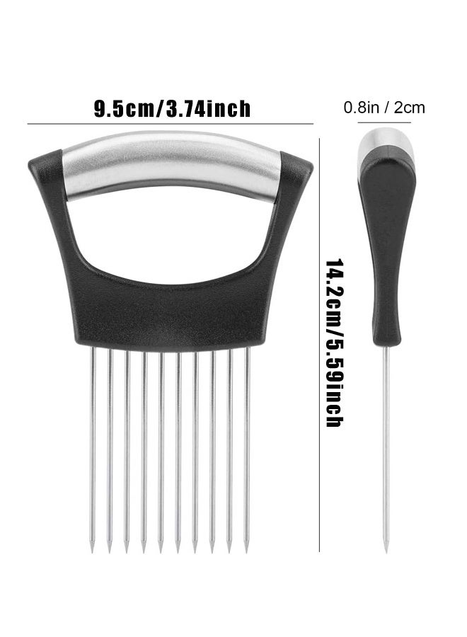 حامل بصل للتقطيع، قطاعة خضراوات للبطاطس والأفوكادو والبيض، أداة مساعدة لتقطيع الطعام للفواكه والليمون واللحوم - Image 2